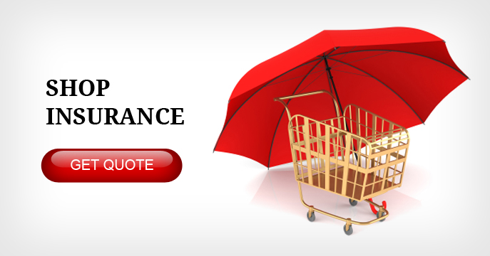 Shopping trolley with insurance policy for shopkeepers